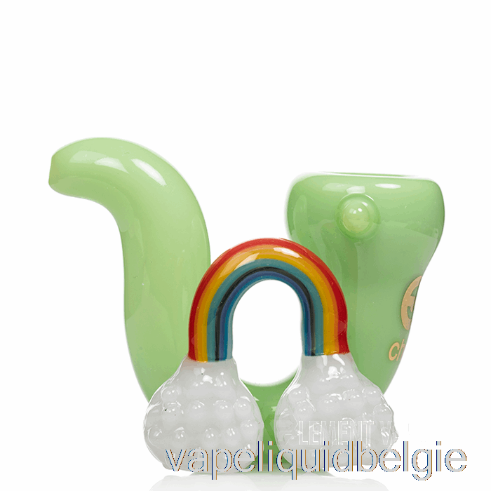 Vape Smaken Cheech Glas Rain 'n' Rainbows Handpijp Groen (jade)